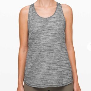 Lululemon Essential Tank Pleated - Space Dye Camo Seal Grey Deep Coal
